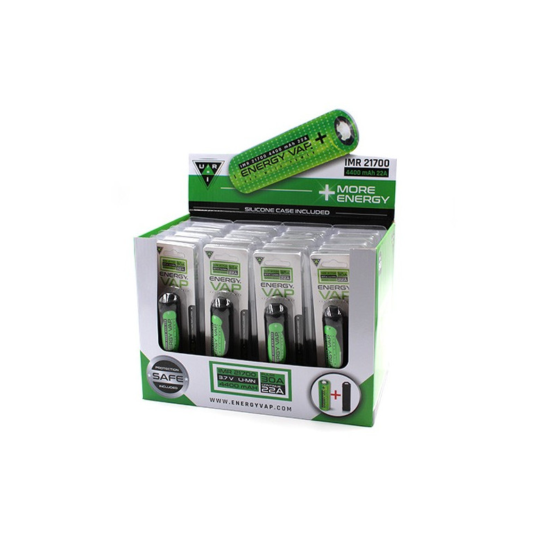 Accu Energy Vap 21700 4400 mAh VERT 30A (boîte de 20 pièces)