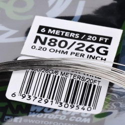 Bobine Ni80 Competition Wire Wotofo (20feet/spool) Bobine Ni80 Competition Wire Wotofo (20feet/spool)