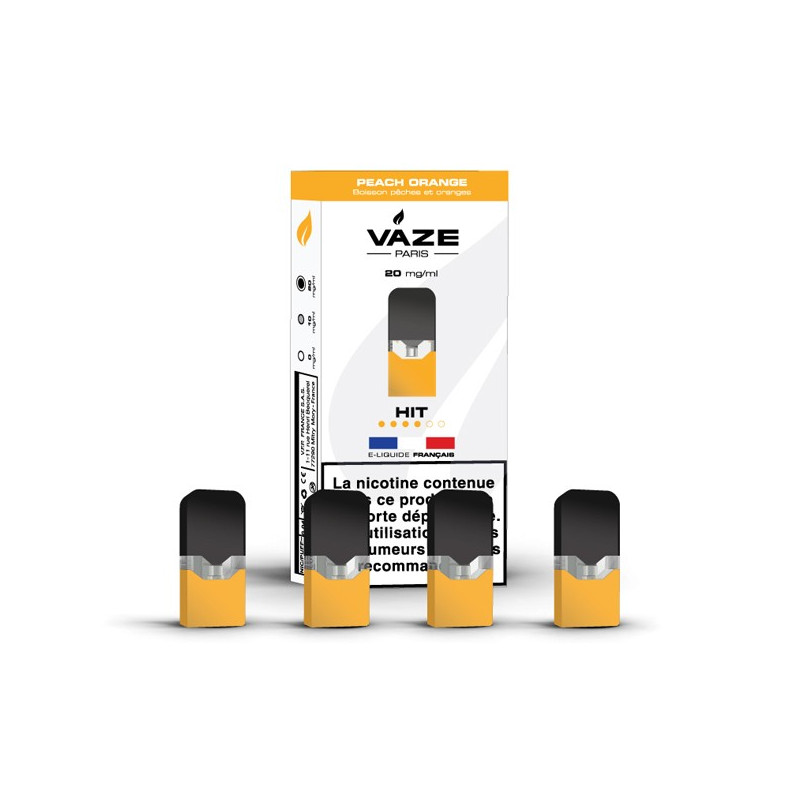 Pod Peach Orange pour batterie Vaze (pack de 4)