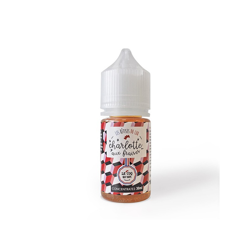 Concentré Charlotte aux Fraises 30ml Les Bêtises du Coq by Le Coq qui Vape (5 pièces)