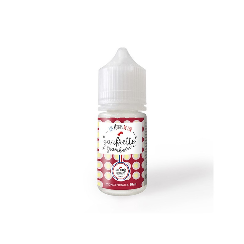 Concentré Gaufrette Framboise 30ml Les Bêtises du Coq by Le Coq qui Vape (5 pièces)