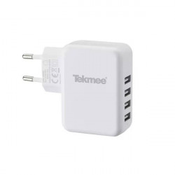 Chargeur Mural 4 Ports USB 4.8A Tekmee Chargeur Mural 4 Ports USB 4.8A Tekmee