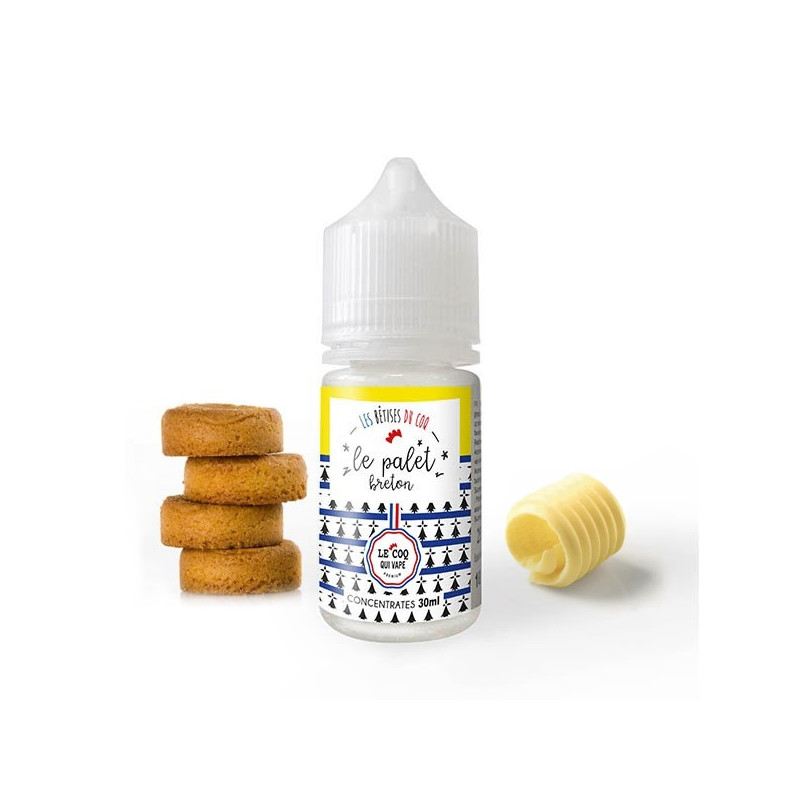 Concentré Le Palet Breton 30ml Les Bêtises du Coq by Le Coq qui Vape (5 pièces)