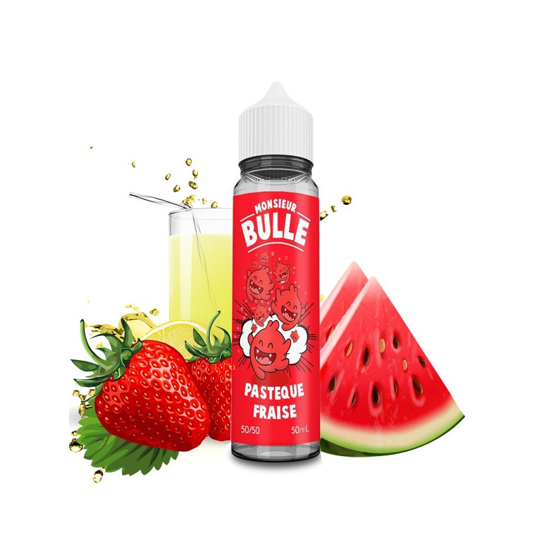 Limonade Pastèque Fraise 50ml Monsieur Bulle by Liquideo