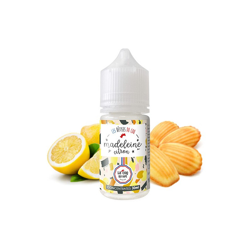 Concentré Madeleine Citron 30ml Les Bêtises du Coq by Le Coq qui Vape (5 pièces)