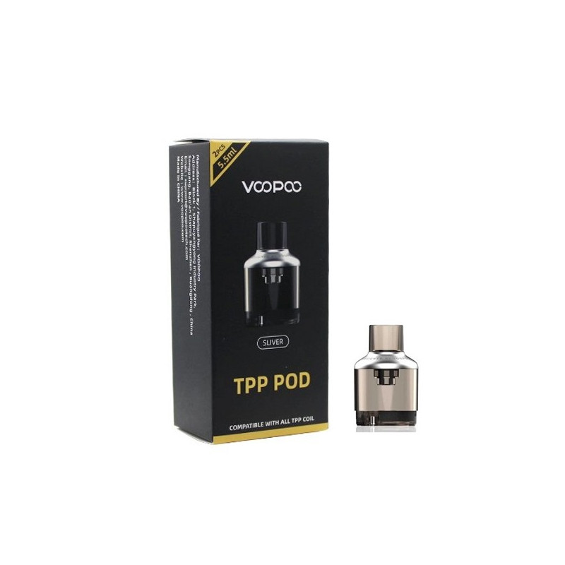Pod de remplacement TPP 5.5ml Voopoo (pack de 2) Pod de remplacement TPP 5.5ml Voopoo (pack de 2)