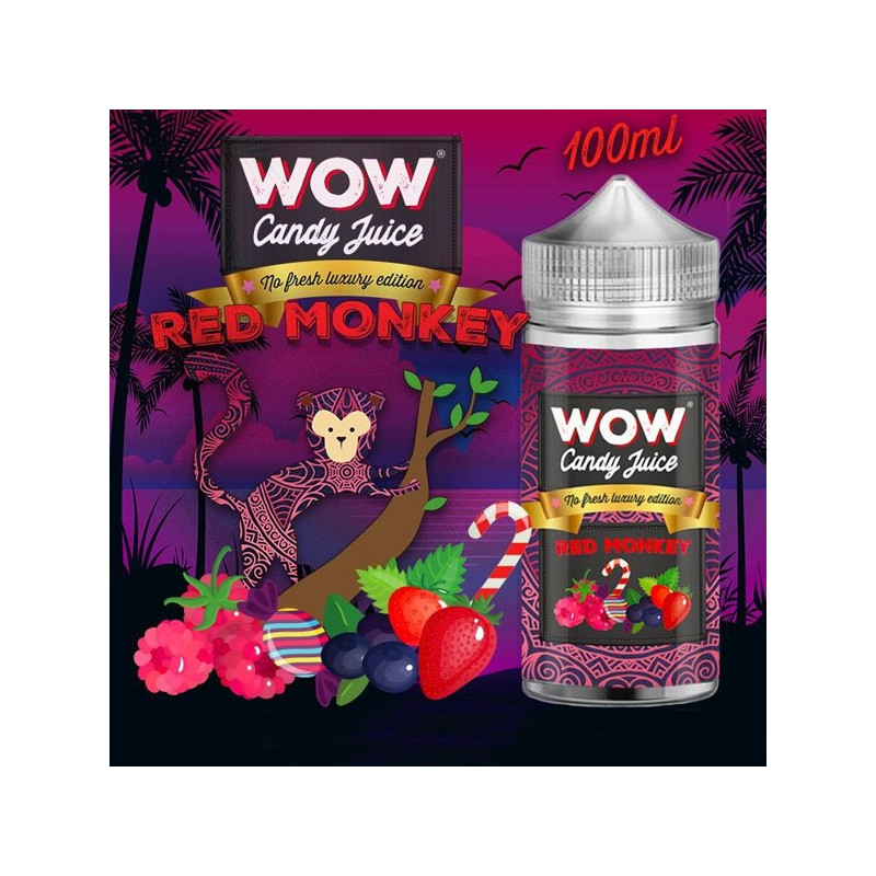 Red Monkey No Fresh 100ml WOW Candy Juice by Made in Vape