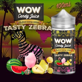 Tasty Zebra No Fresh 100ml WOW Candy Juice by Made in Vape