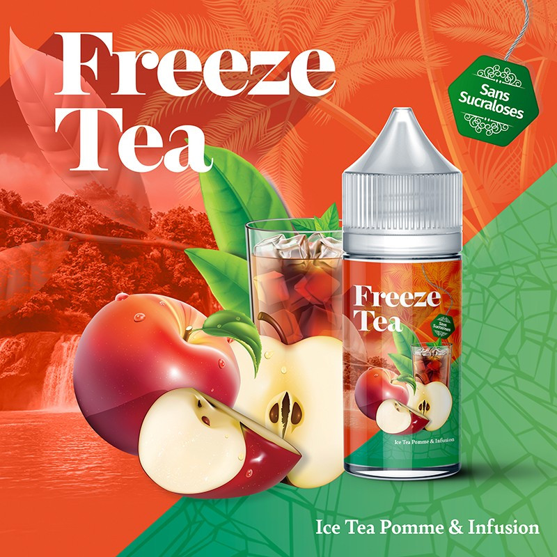 Ice Tea Pomme & Infusion 30ml Freeze Tea by Made In Vape (5 pièces)