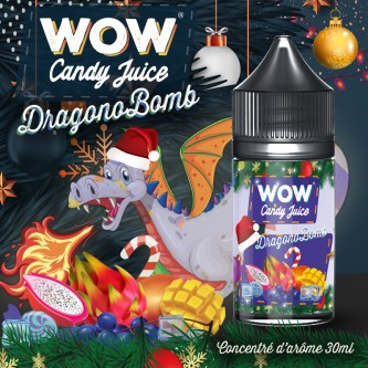 Concentré DragonoBomb 30ml WOW Candy Juice - Made in Vape (5 pièces)