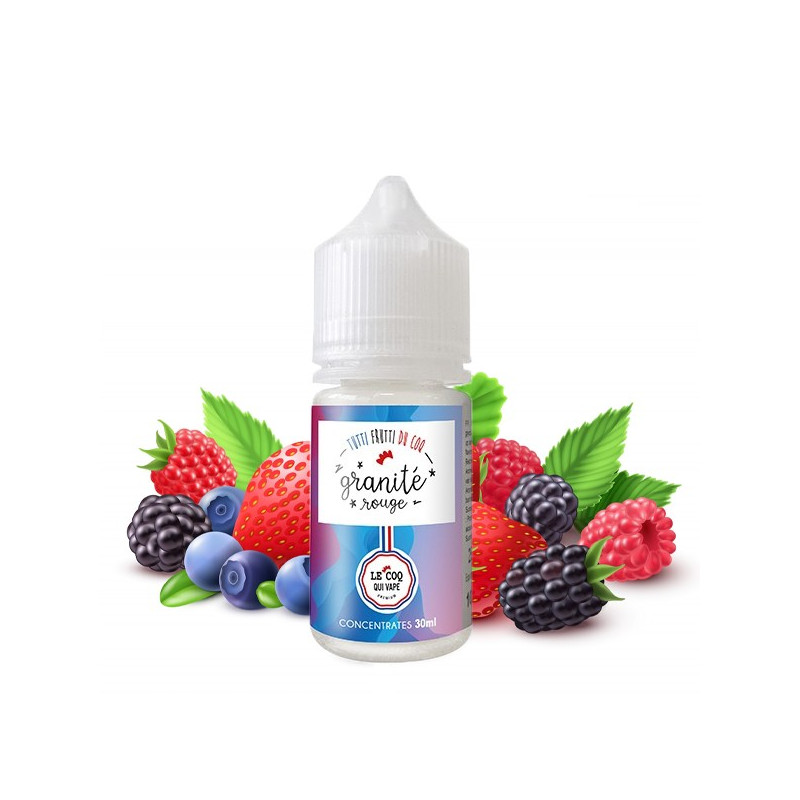 Concentré Granité Rouge 30ml Tutti Frutti du Coq by Le Coq qui Vape (5 pièces)