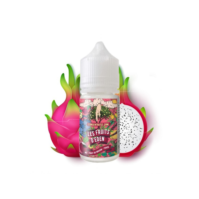 Concentré Fruit du Dragon Fraise 30ml Les Fruits d'Eden by Le Coq qui Vape (5 pièces)