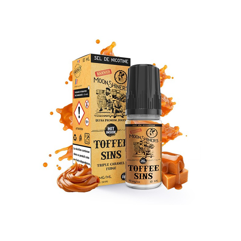 Moon Shiners : Toffee Sins Salt 10ml Le French Liquide (6 pièces)