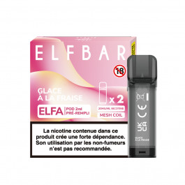 Pod Glace à la Fraise 2ml Elfa - ElfBar (pack de 2)