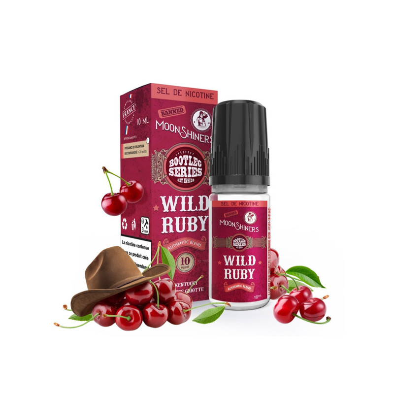 Wild Ruby Authentic Blend Salt 10ml Moonshiners - Le French Liquide (6 pièces)