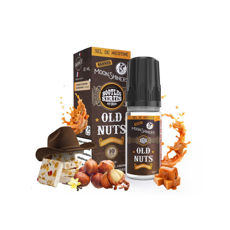 Old Nuts Authentic Blend Salt 10ml Moonshiners - Le French Liquide (6 pièces)