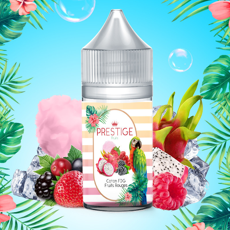 Concentré Cotton Candy, Fruit du dragon, Fruits rouges 30ml - Prestige Fruits (5 pièces)