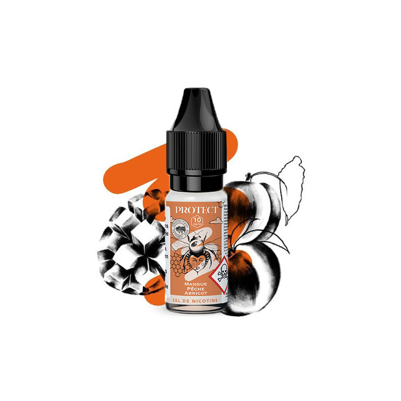 Mangue Pêche Abricot Salt 10ml Protect (10 pièces)