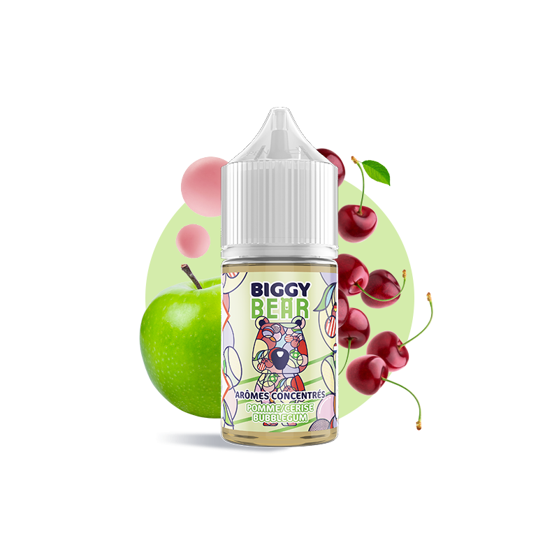 Concentré Pomme Cerise Bubble Gum 30ml - Biggy Bear (5 pièces)