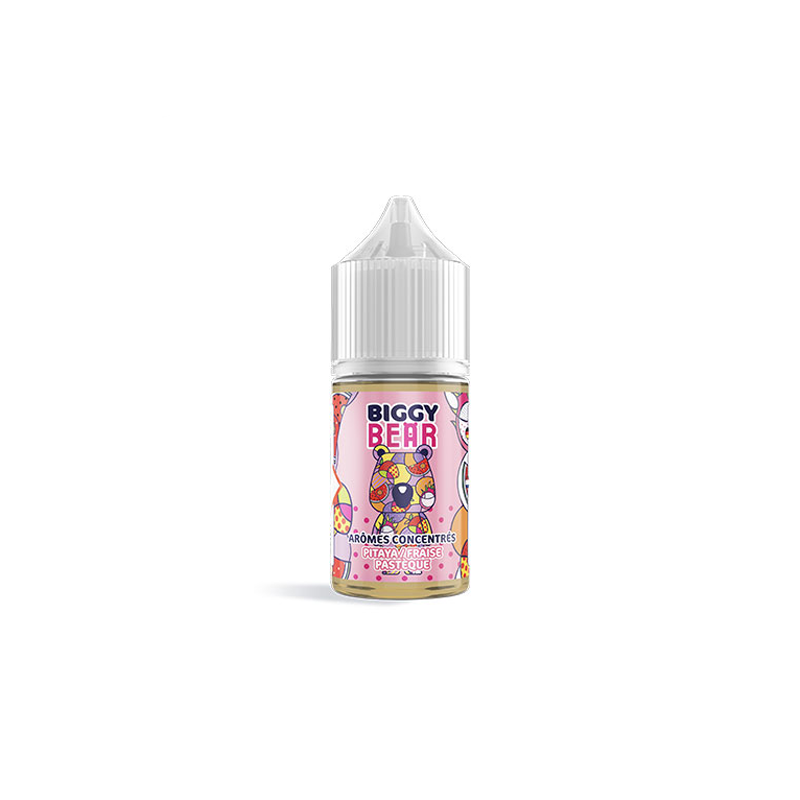 Concentré Pitaya Fraise Pastèque 30ml - Biggy Bear (5 pièces) Concentré Pitaya Fraise Pastèque 30ml - Biggy Bear (5 pièces)