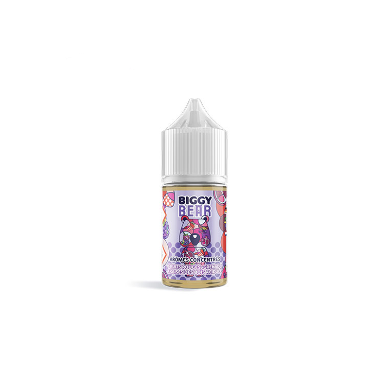 Concentré Fruits rouges Grenade Fraise des bois acidulée 30ml - Biggy Bear (5 pièces) Concentré Fruits rouges Grenade Fraise des bois acidulée 30ml - Biggy Bear (5 pièces)