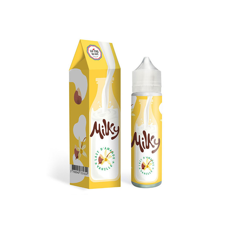 Lait d'Amande Vanille 50ml Milky - Le Coq qui Vape