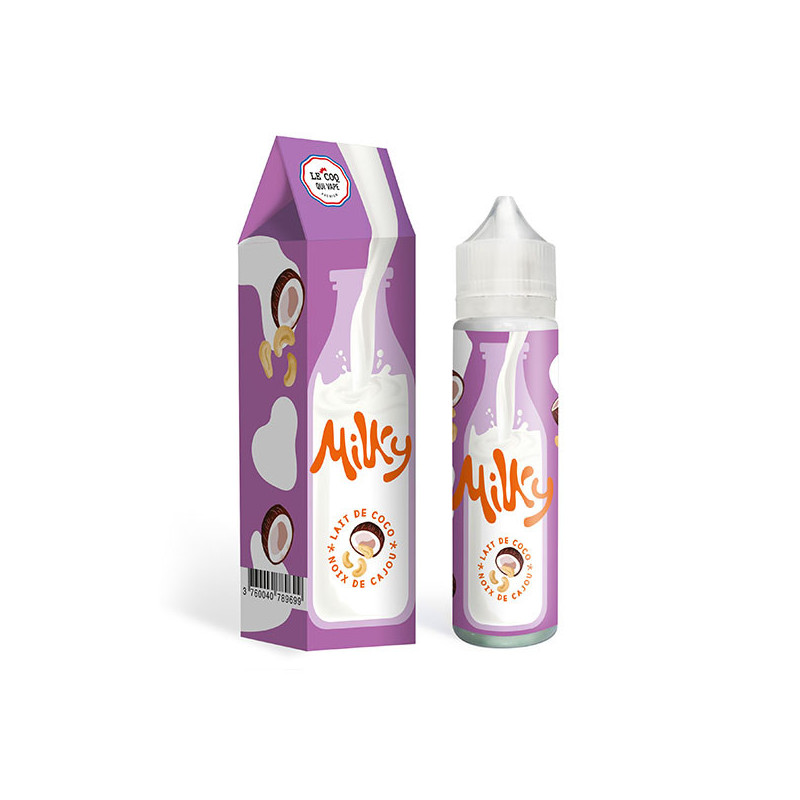 Lait de Coco Noix de Cajou 50ml Milky - Le Coq qui Vape