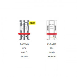 Résistances Mesh PnP VM3 (0.45) - Voopoo (pack de 5) Résistances Mesh PnP VM3 (0.45) - Voopoo (pack de 5)