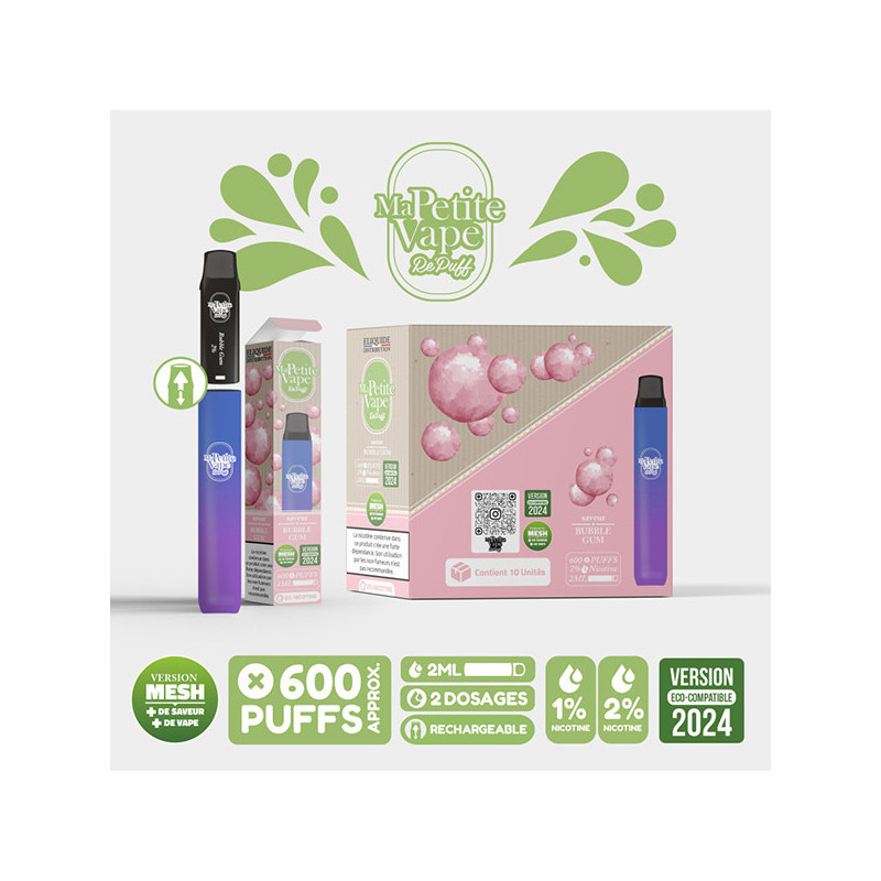 Re Puff Bubble Gum Ma Petite Vape 600 - Ma Petite vape