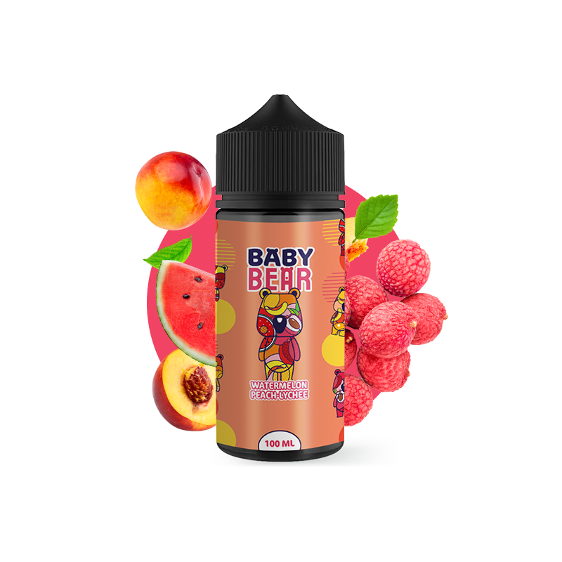 Watermelon Peach Lychee 100ml - Baby Bear