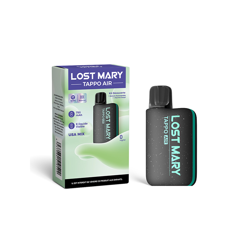 Kit Découverte Tappo Air Black /USA Mix- Lost Mary