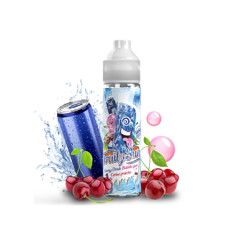 Energy Drink Bubble Gum Cerise Fraiche 50ml Fruity Sun Edition Saphir - Secret's LAb