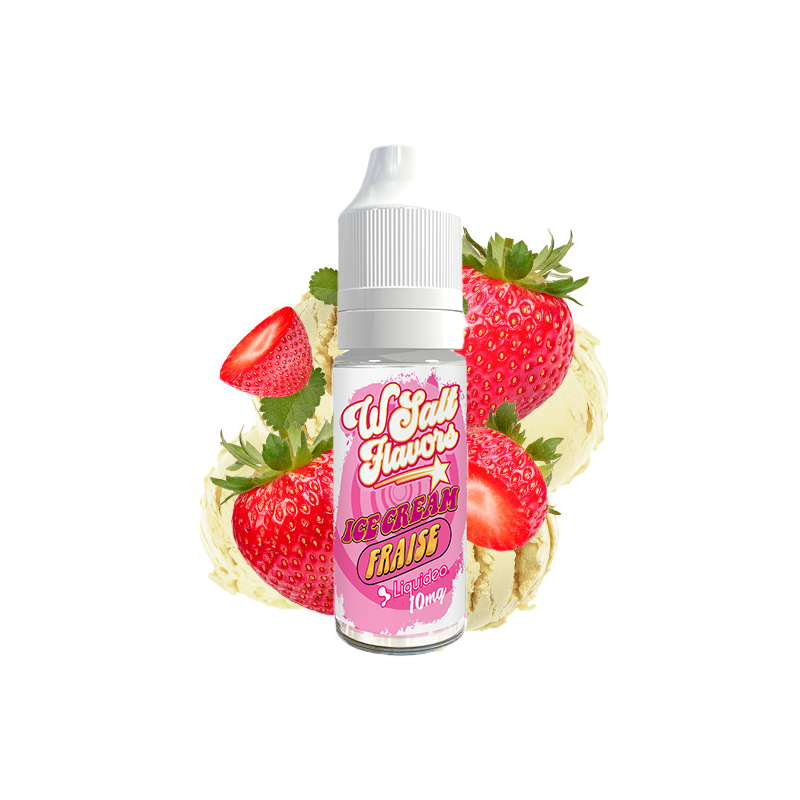 Ice Cream Fraise 10ml Wsalt Flavors by Liquideo (8 pièces)