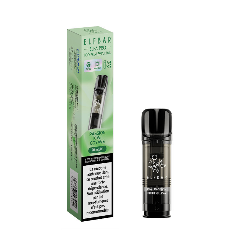 Passion Kiwi Goyave 2ml Elfa Pro - ElfBar (pack de 2)