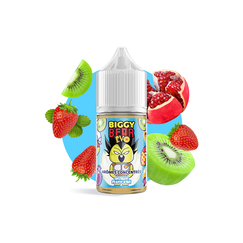 Concentré Grenade Fraise Kiwi 30ml - Biggy Bear EVO (5 pièces)