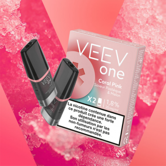 Paquet de 2 Pods pré-remplis Veev One Coral Pink - Veev (pack de 5)