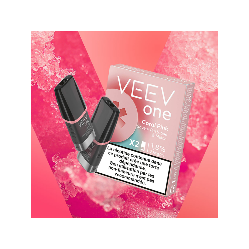 Paquet de 2 Pods pré-remplis Veev One Coral Pink - Veev (pack de 5)