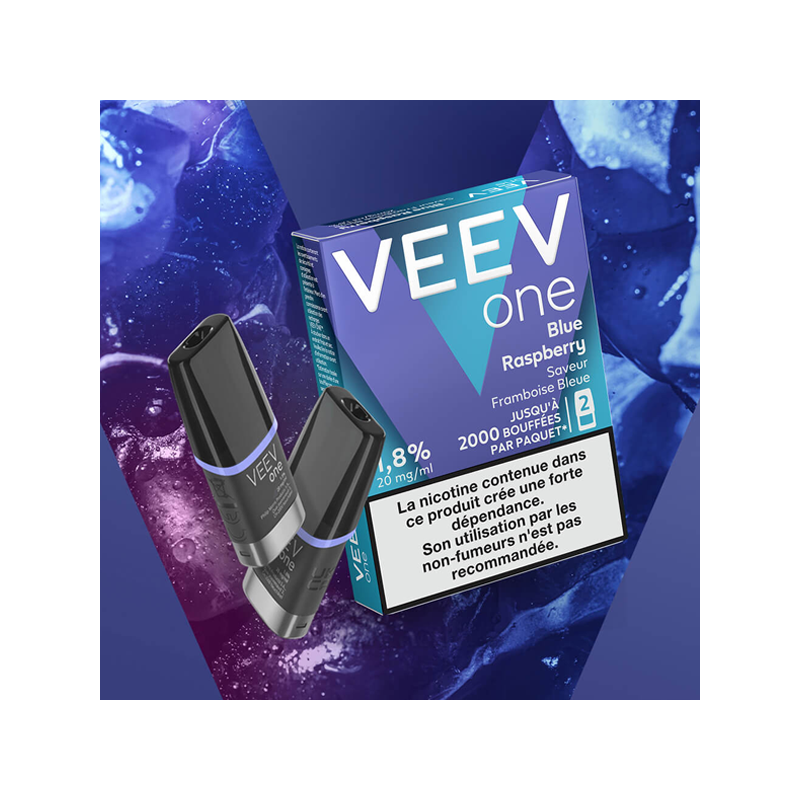 Paquet de 2 Pods pré-remplis Veev One Blue Raspberry - Veev (pack de 5)