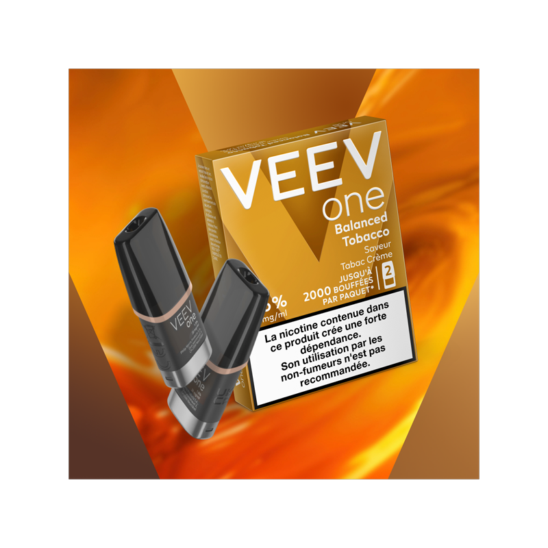 Paquet de 2 Pods pré-remplis Veev One Balanced Tobacco - Veev (pack de 5)