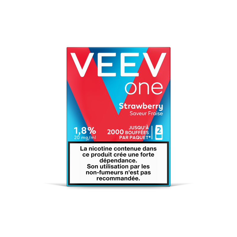 Paquet de 2 Pods pré-remplis Veev One Strawberry - Veev (pack de 5)