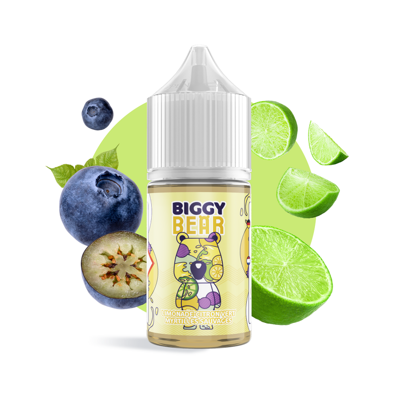 Concentré Limonade Citron Vert Myrtilles Sauvages 30ml - Biggy Bear (5 pièces)