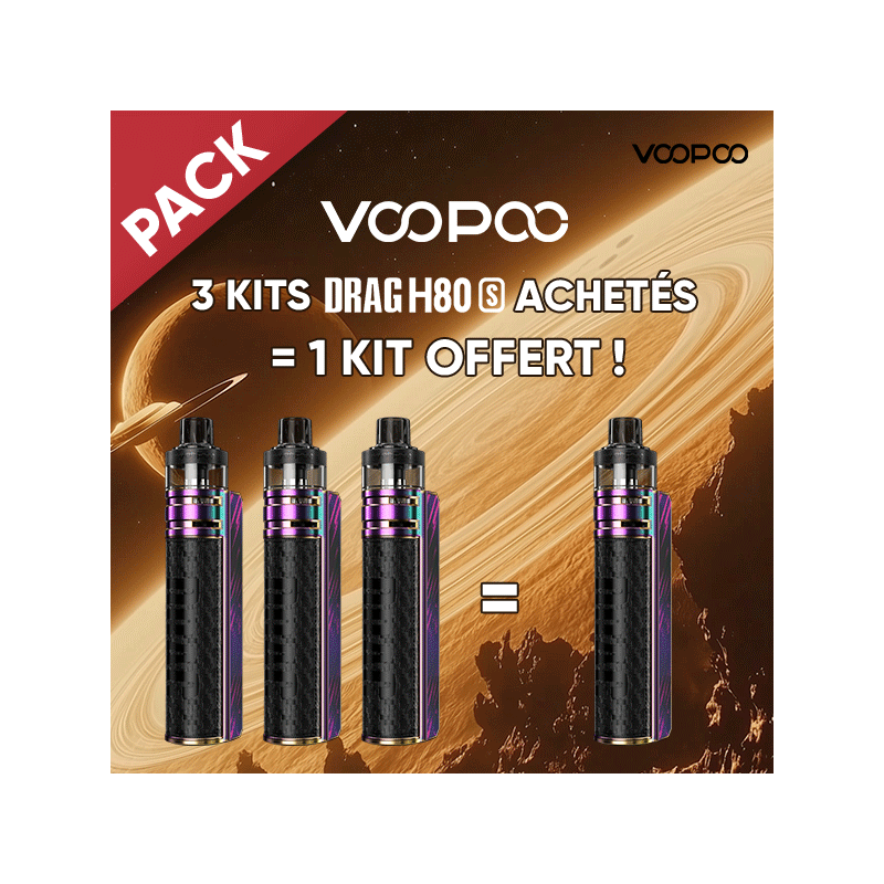 Pack Offre - Kit Pod Drag H80S - Voopoo 3+1