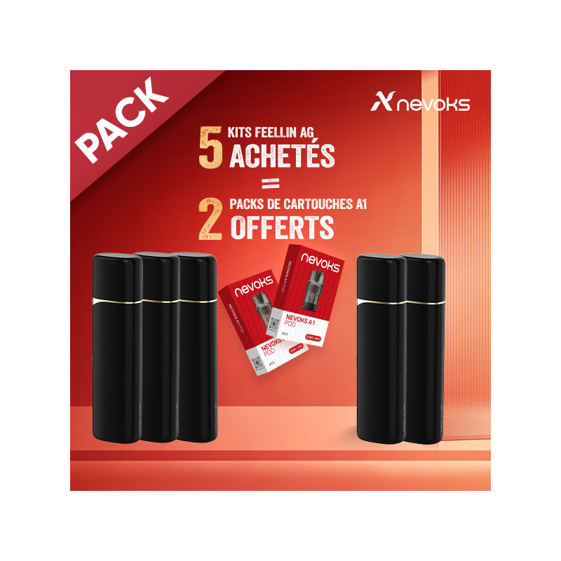 Pack offre - Kit Pod Feelin AG  - Nevoks - 5+2 packs de cartouches