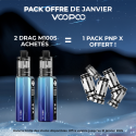 Pack Offre - Kit Pod Drag M100S DTL - Voopoo 2+1 pack PnP-x