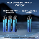 Pack Offre - Kit Pod Vmate Pro 900mAh - Voopoo 3+1