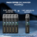 Pack Offre - Kit Pod Argus G2 1000mAh - Voopoo 5+1