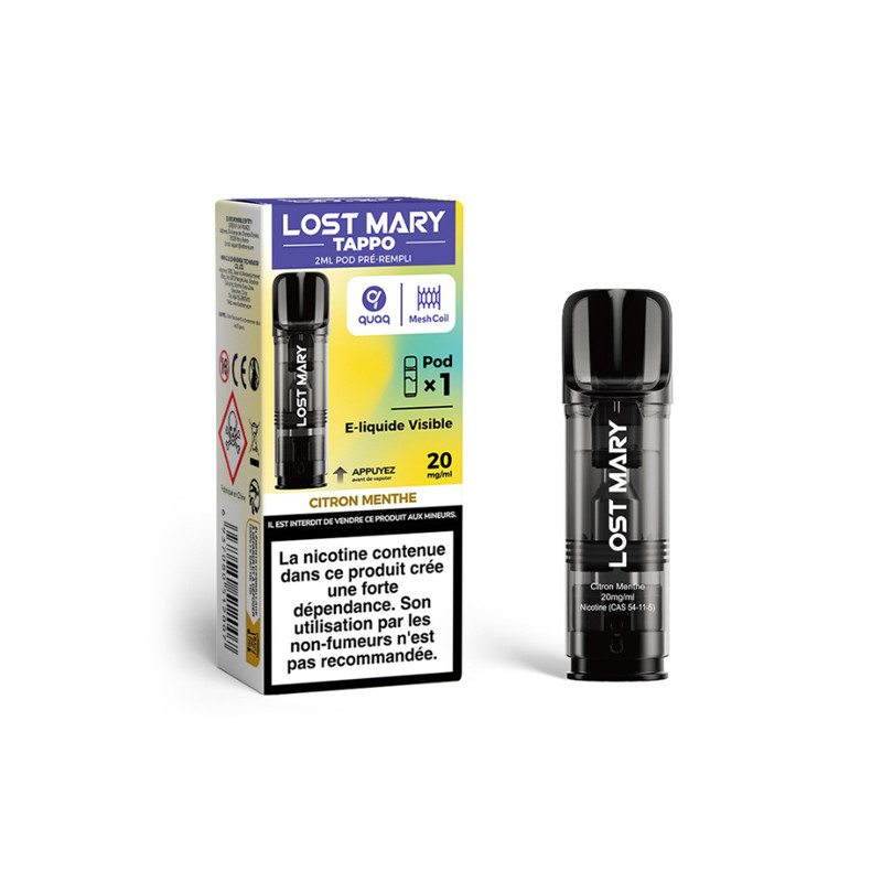 Pod Pré-rempli Tappo Citron Menthe 2ml - Lost Mary