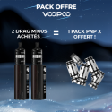 Pack Offre - Kit Pod Drag M100S MTL - Voopoo 2+1 pack PnP-x
