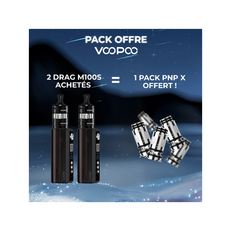 Pack Offre - Kit Pod Drag M100S MTL - Voopoo 2+1 pack PnP-x