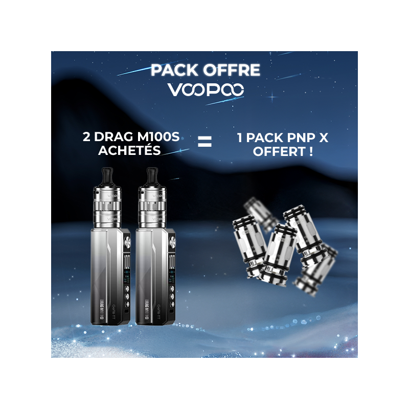 Pack Offre - Kit Pod Drag M100S MTL - Voopoo 2+1 pack PnP-x
